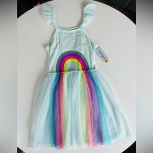 Cat & Jack rainbow toile tank dress NWT